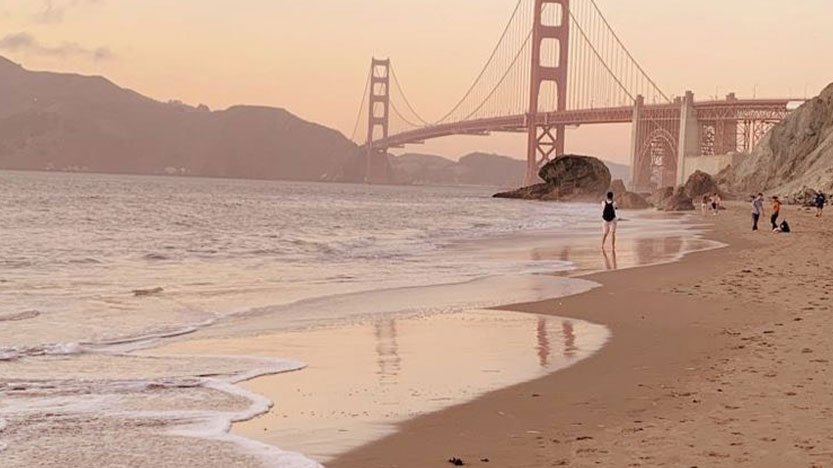 پل Golden GATE و ساحل سانفرانسیسکو